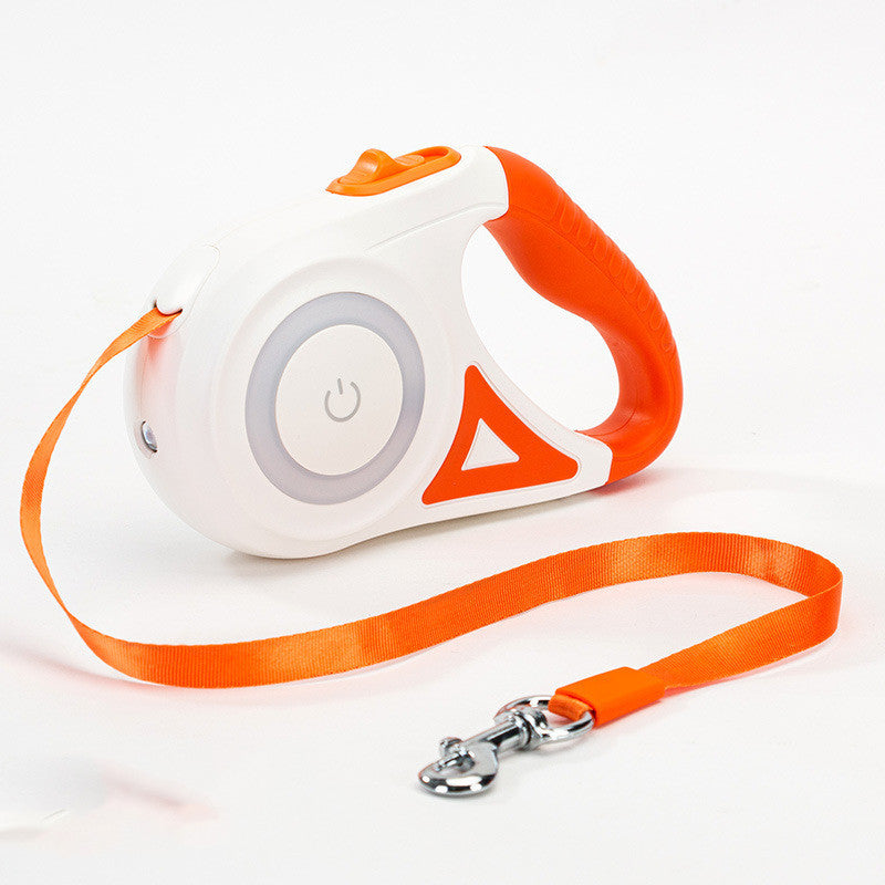 Glow retractable dog leash