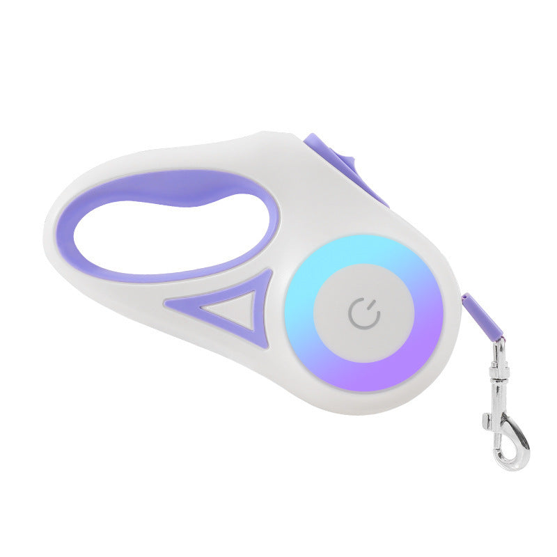 Glow retractable dog leash