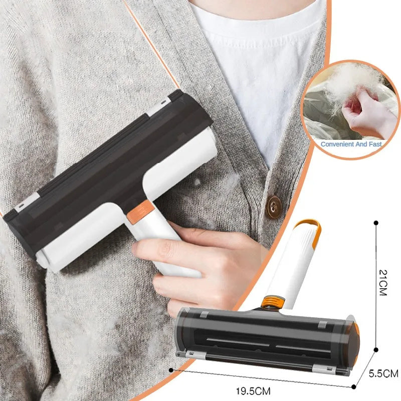 2-in-1 Pet Hair Removal Roller — Portable, Washable & Effortless Cleaning