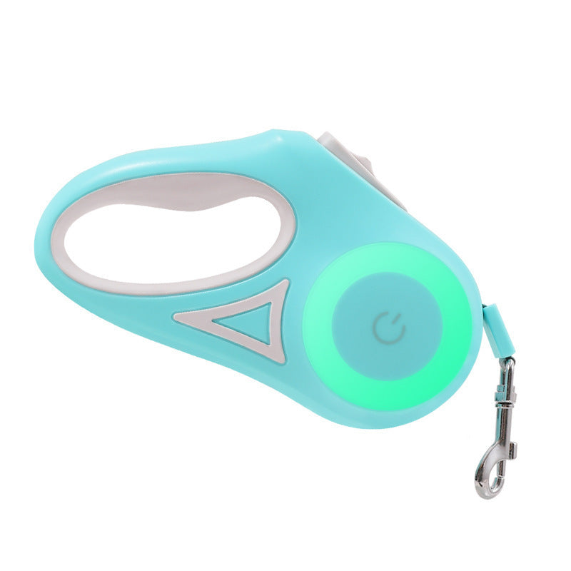 Glow retractable dog leash