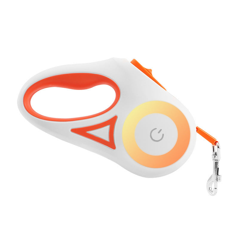 Glow retractable dog leash