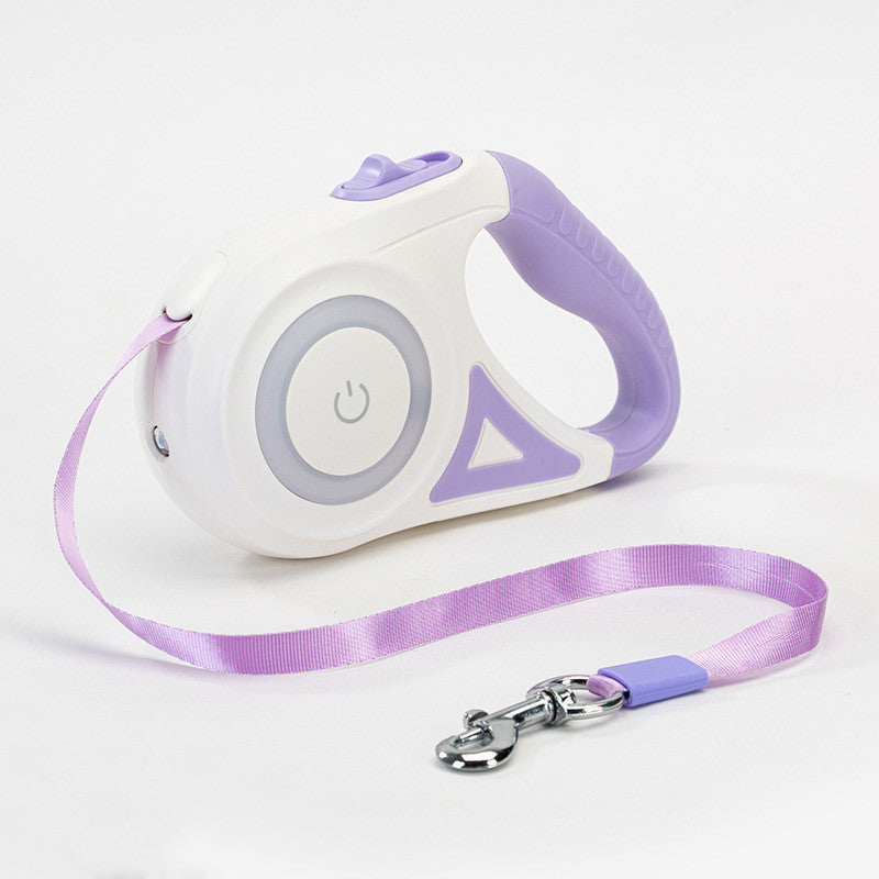 Glow retractable dog leash