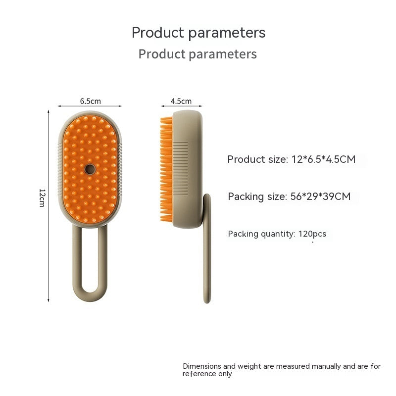 Steam. Groom. Relax. The Ultimate 3-in-1 Pet Brush for Hair Removal & Massage