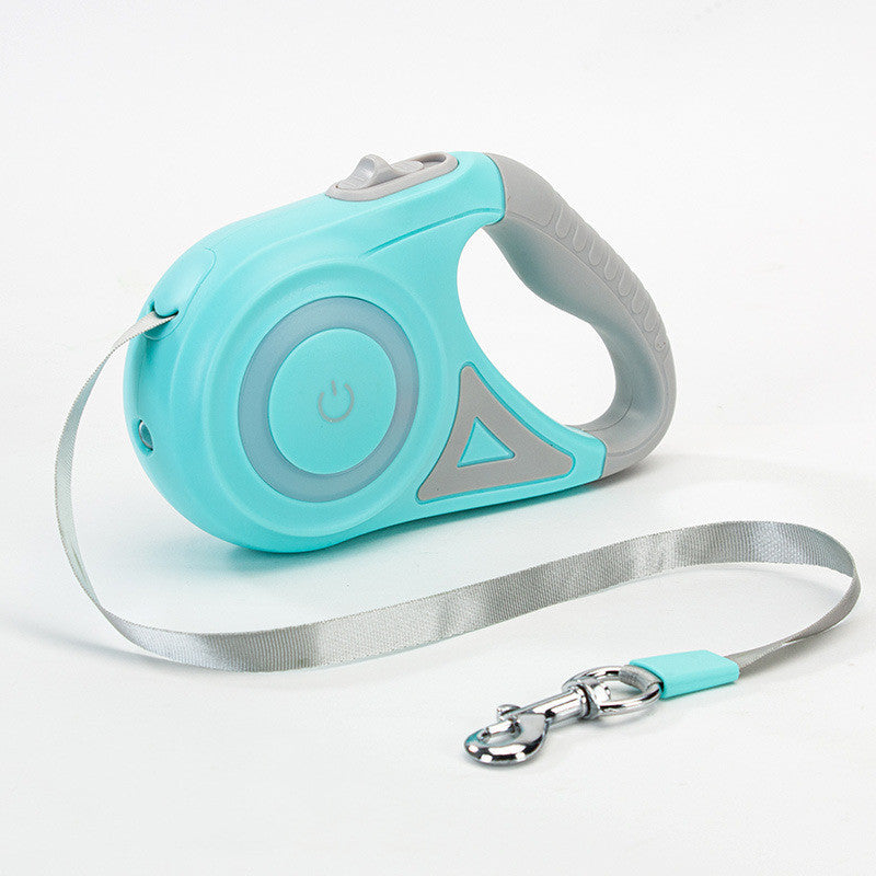 Glow retractable dog leash