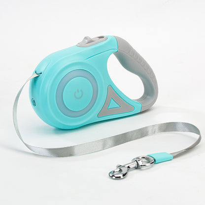 Glow retractable dog leash