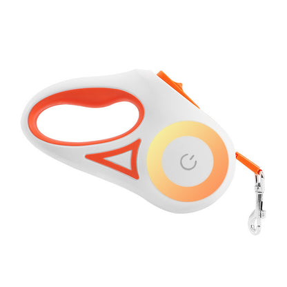 Glow retractable dog leash