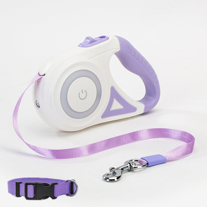Glow retractable dog leash